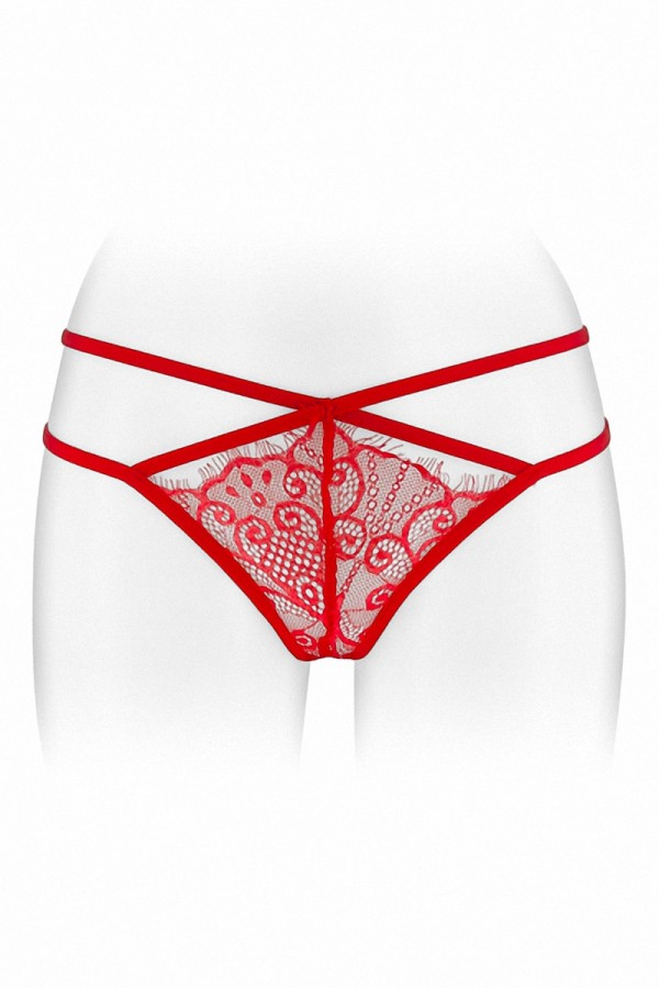 String ouvert Mylene - rouge